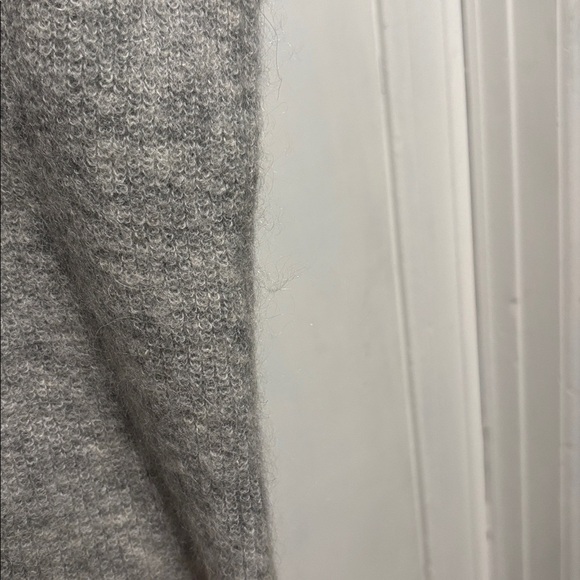 SEZANE fride mohair blend v neck sweater ruffle sleeves - Picture 7 of 7